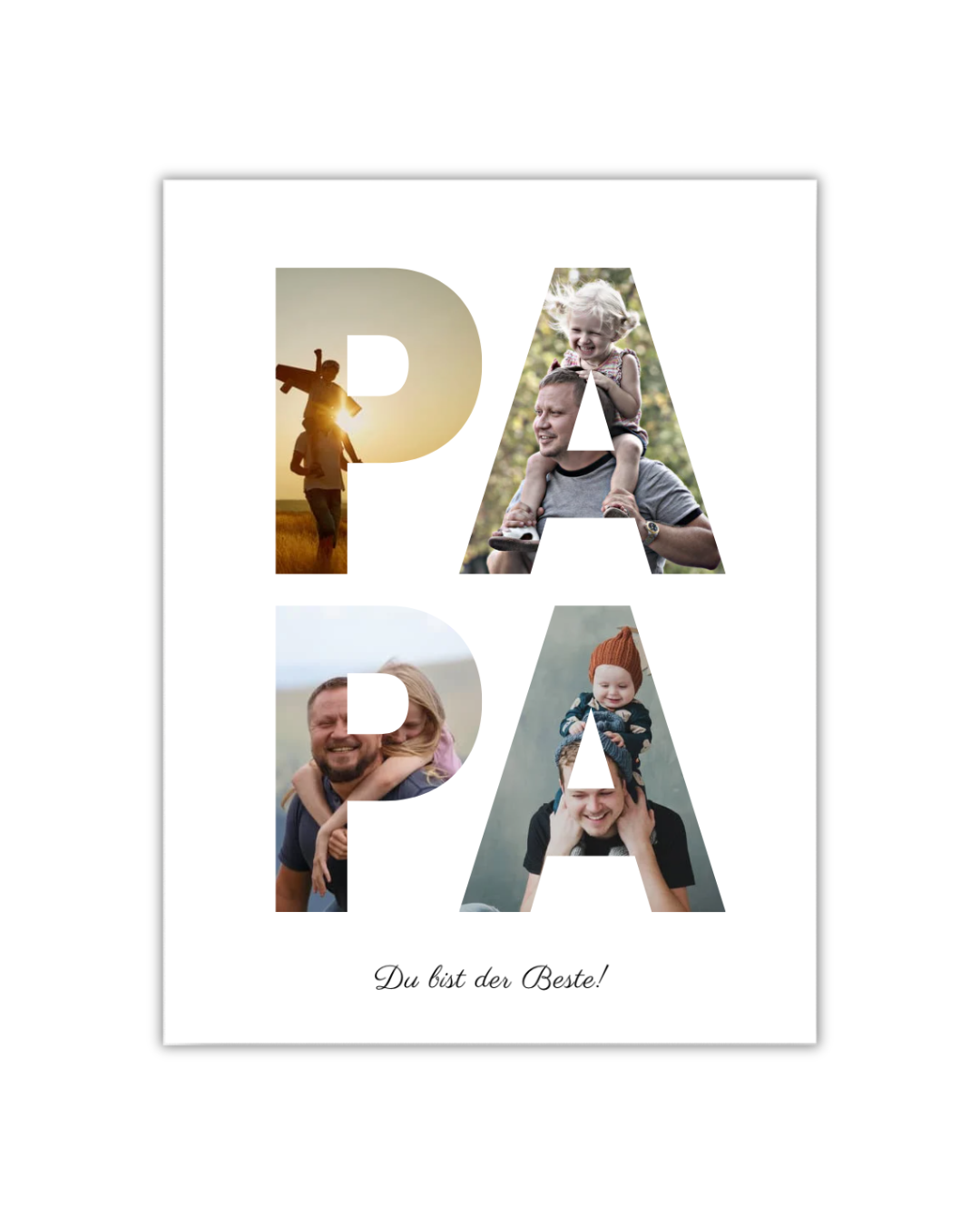 PAPA (du bist der Beste!) Poster - Personalisierbar