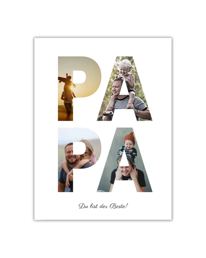 PAPA (du bist der Beste!) Poster - Personalisierbar