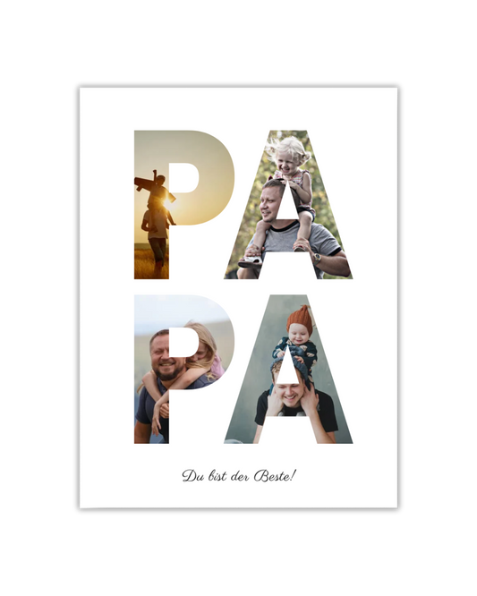 PAPA (du bist der Beste!) Poster - Personalisierbar