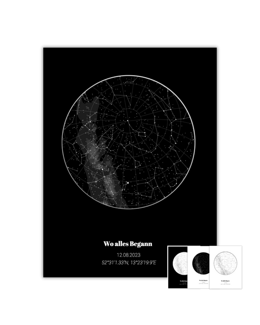 Sternenkarte Poster - Personalisierbar