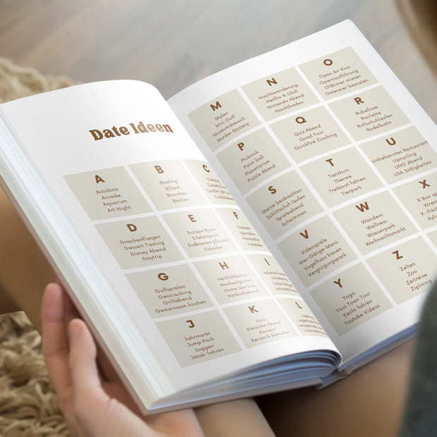 ABC DATES: Über 100 Date ideen | Das perfekte Geschenk für: Paare, Geburtstag, Jahrestag, Weihnachten | Hervorragend um eure unvergesslichen Momente festzuhalten | Soft - Cover